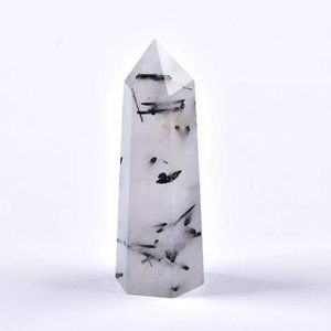 Black Tourmaline Obelisk Crystal Point Tower 3 in